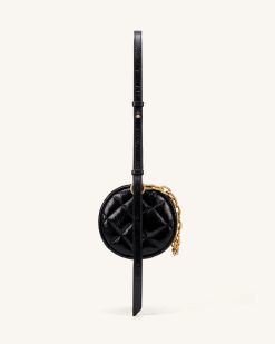 Alternative view of Lucienne Dachshund Quilted Chain Shoulder Bag - Black