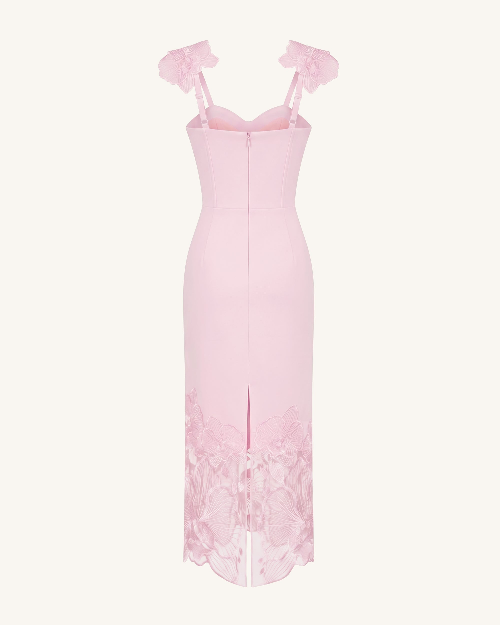 Orchid Embroidered Corset Dress - Dusty Rose - Image 5
