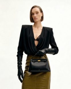 Alternative view of Carmen Top Handle Bag - Black