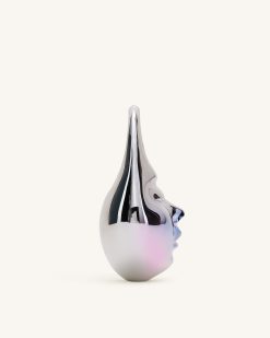 Alternative view of Lillian Face Crescent Top Handle Bag - Silver