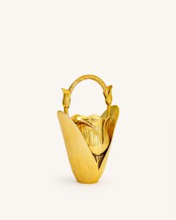 Alternative view of Ella Tulip Vase Top Handle Bag - Gold