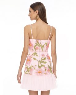 Alternative view of Floral Sling Mini Dress - Rose Pink