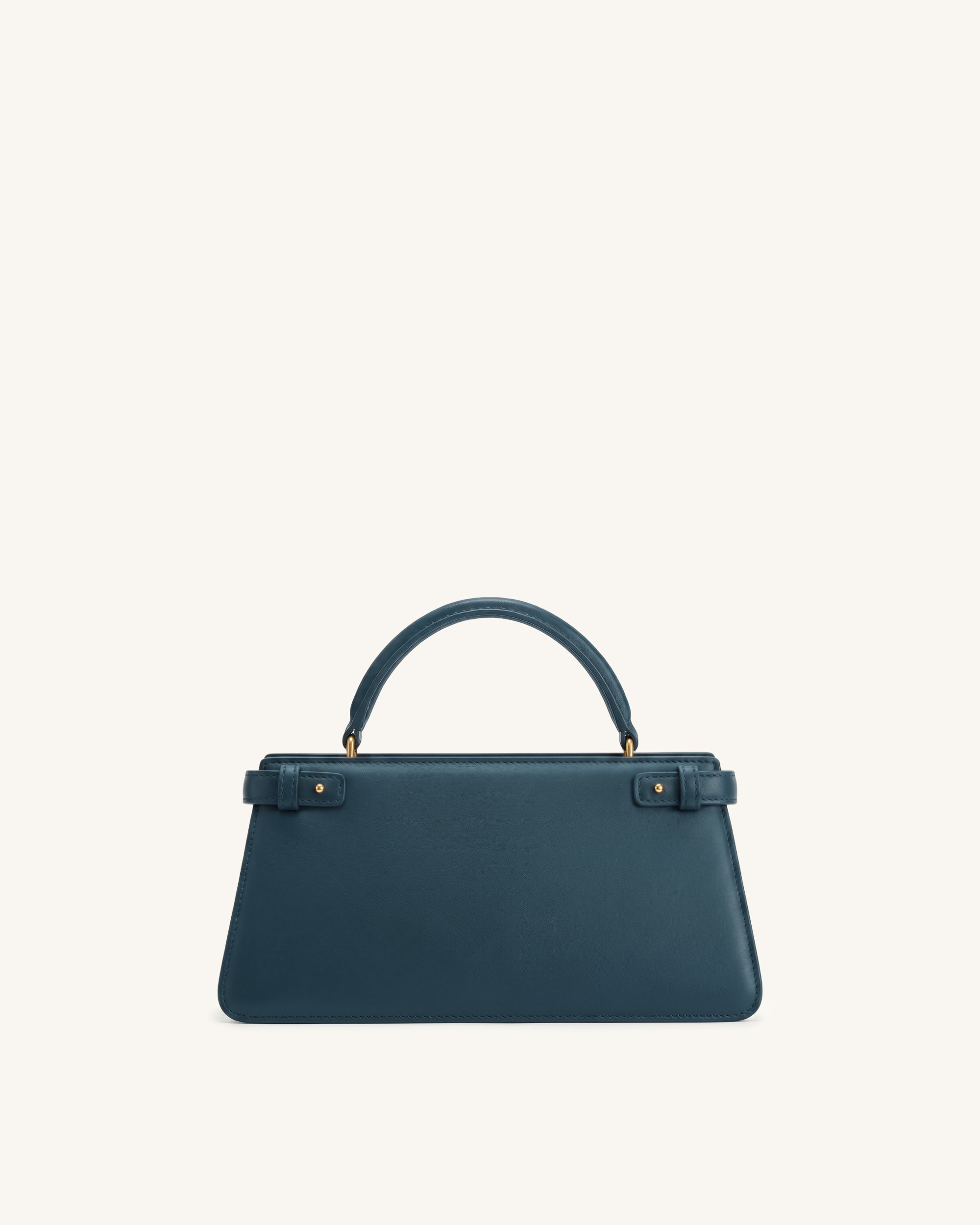 Elena Classic Top Handle Bag - Navy - Image 3