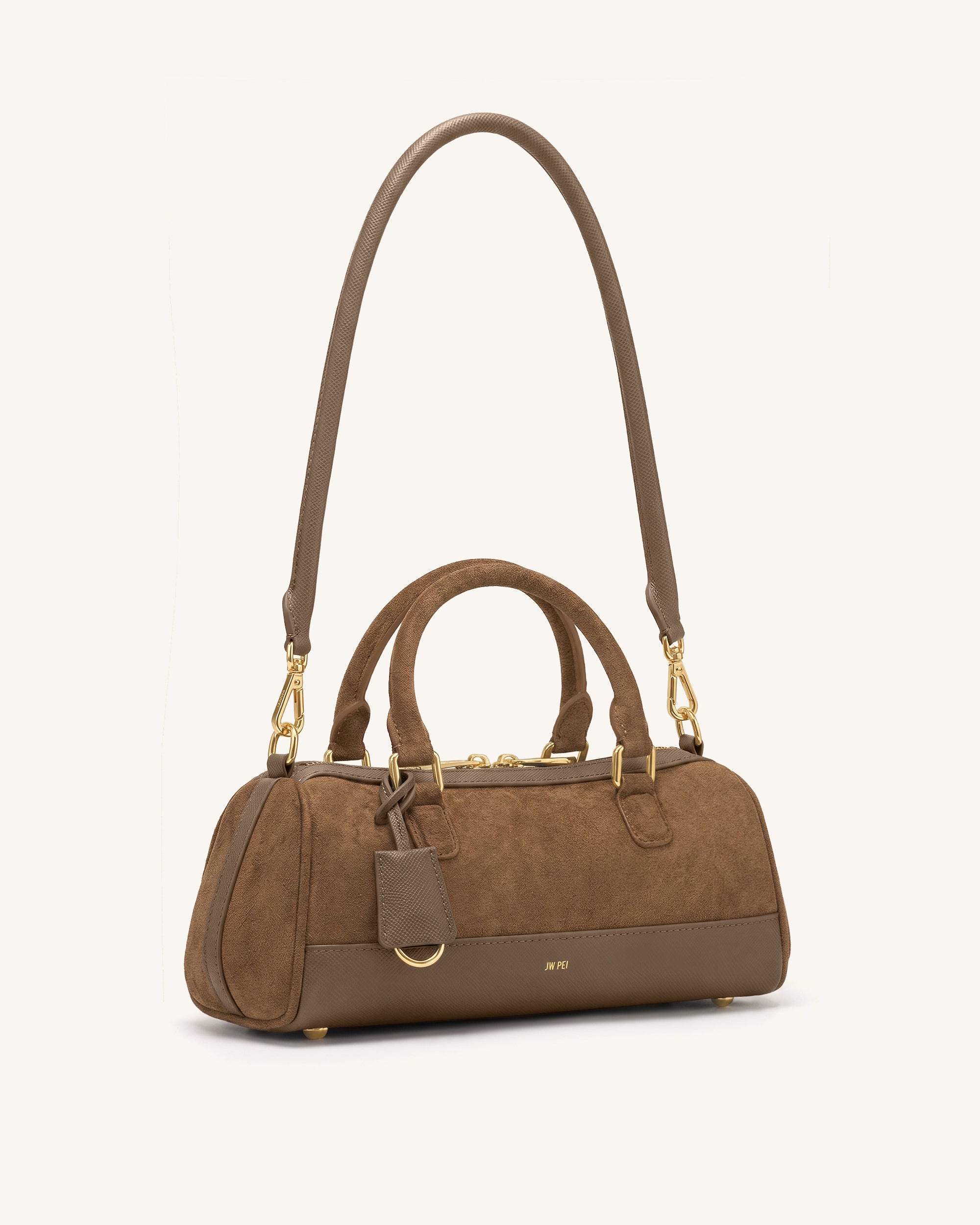 Josie Barrel Shoulder Bag - Brown - Image 4