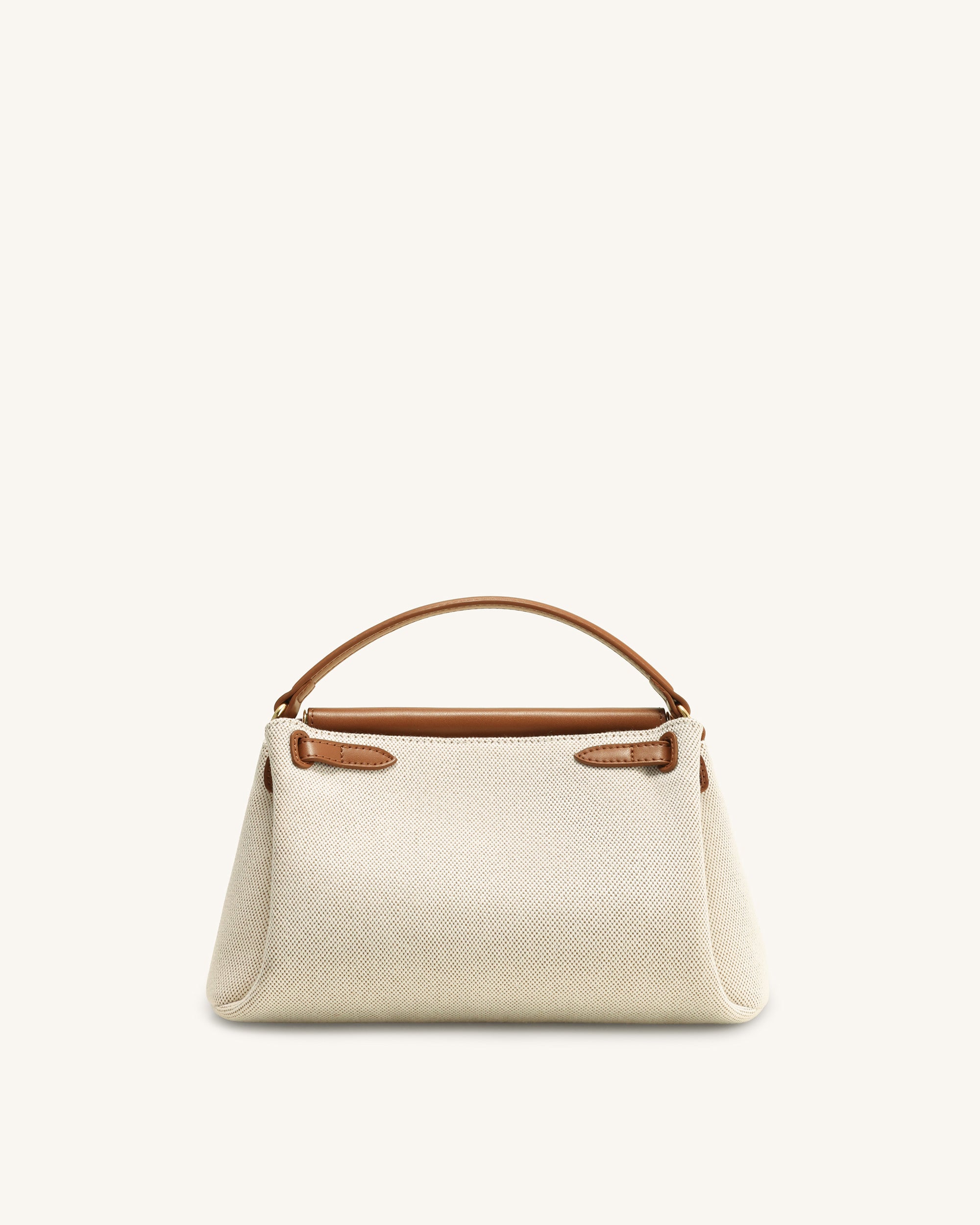 Carmen Top Handle Bag - Brown Canvas - Image 3
