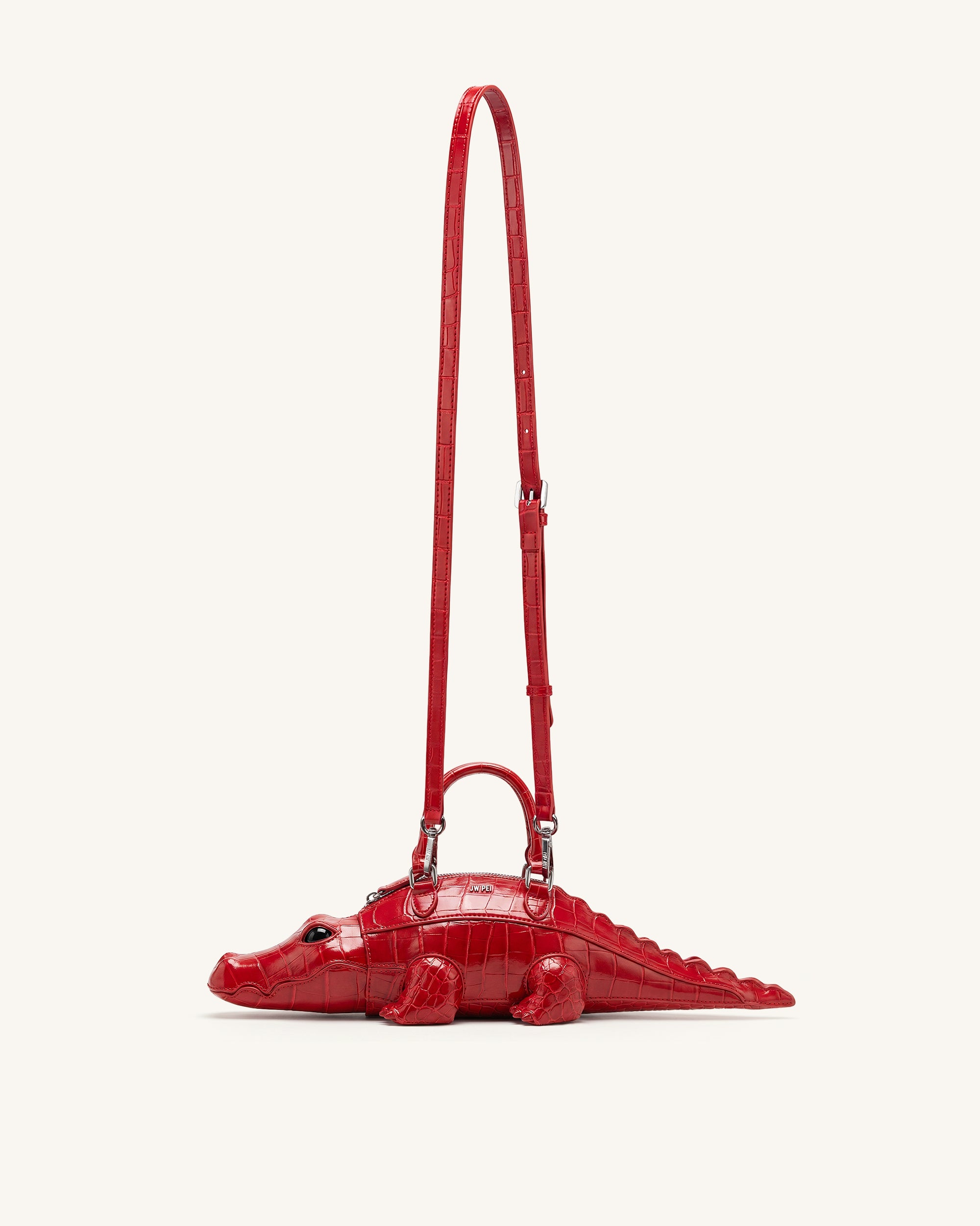 Jayden Crocodile Novelty Handbag - Red - Image 2