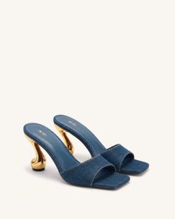 Alternative view of Hannah Denim Mule Heels - Denim Blue