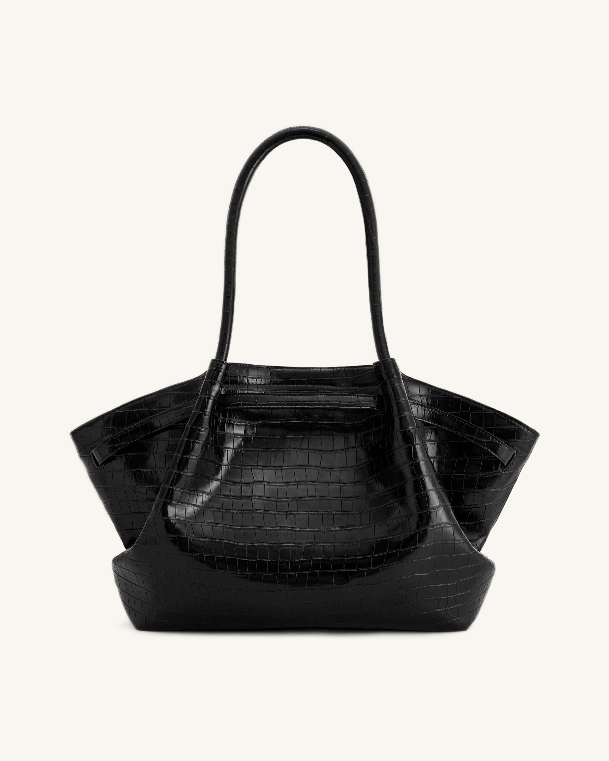 Hana Large Tote Bag - Black Croc - Image 3