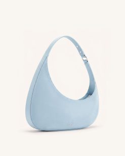 Alternative view of Harlee Faux Suede Shoulder Bag - Misty Blue