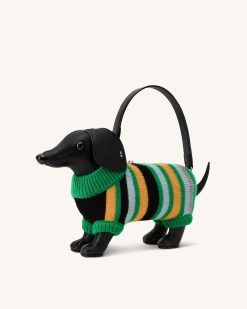 Alternative view of Addison Dachshund Handbag - Black