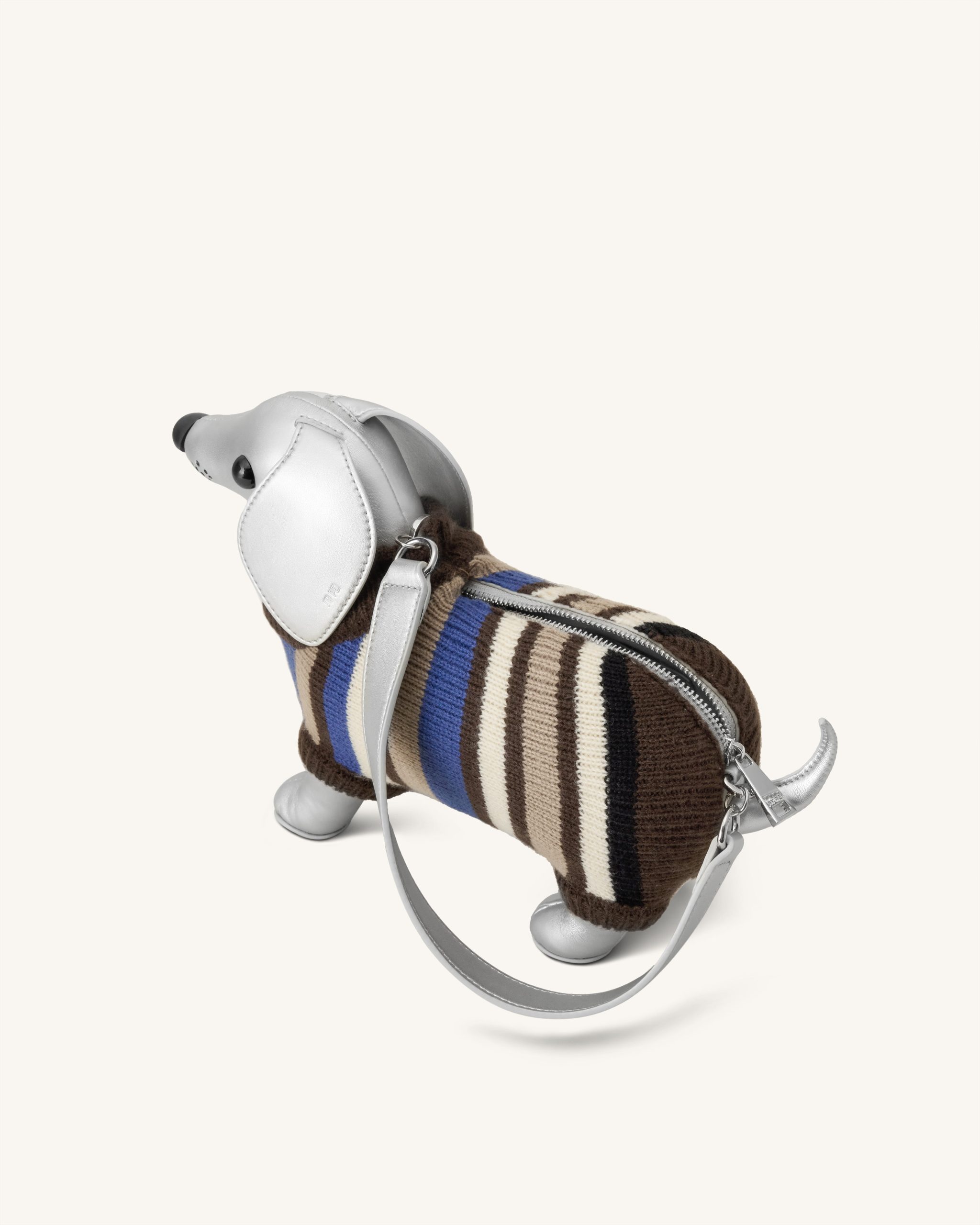 Addison Dachshund Handbag - Silver - Image 4