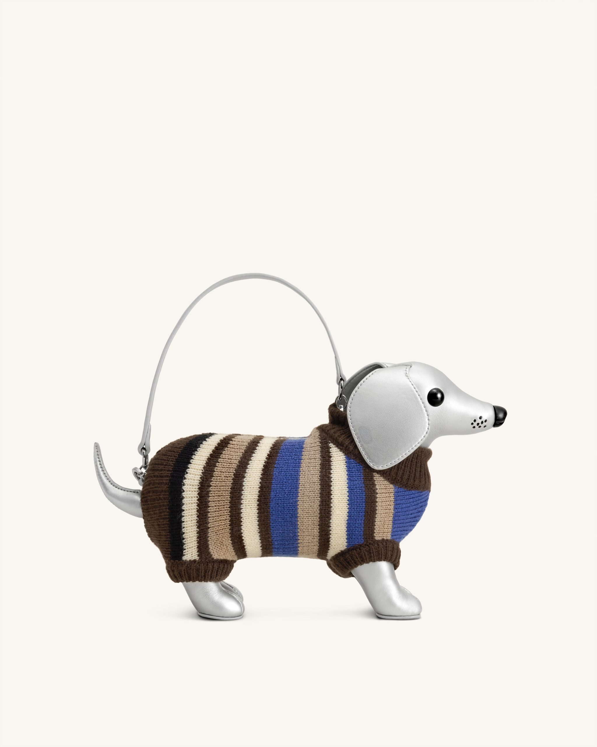 Addison Dachshund Handbag - Silver - Image 3