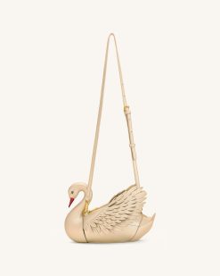 Alternative view of Alani Swan Shaped Crossbody Bag - Gold