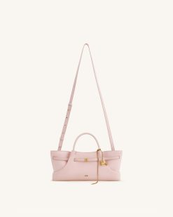 Alternative view of Maeve Dachshund Metal Charm Faux Suede Tote Bag - Pink