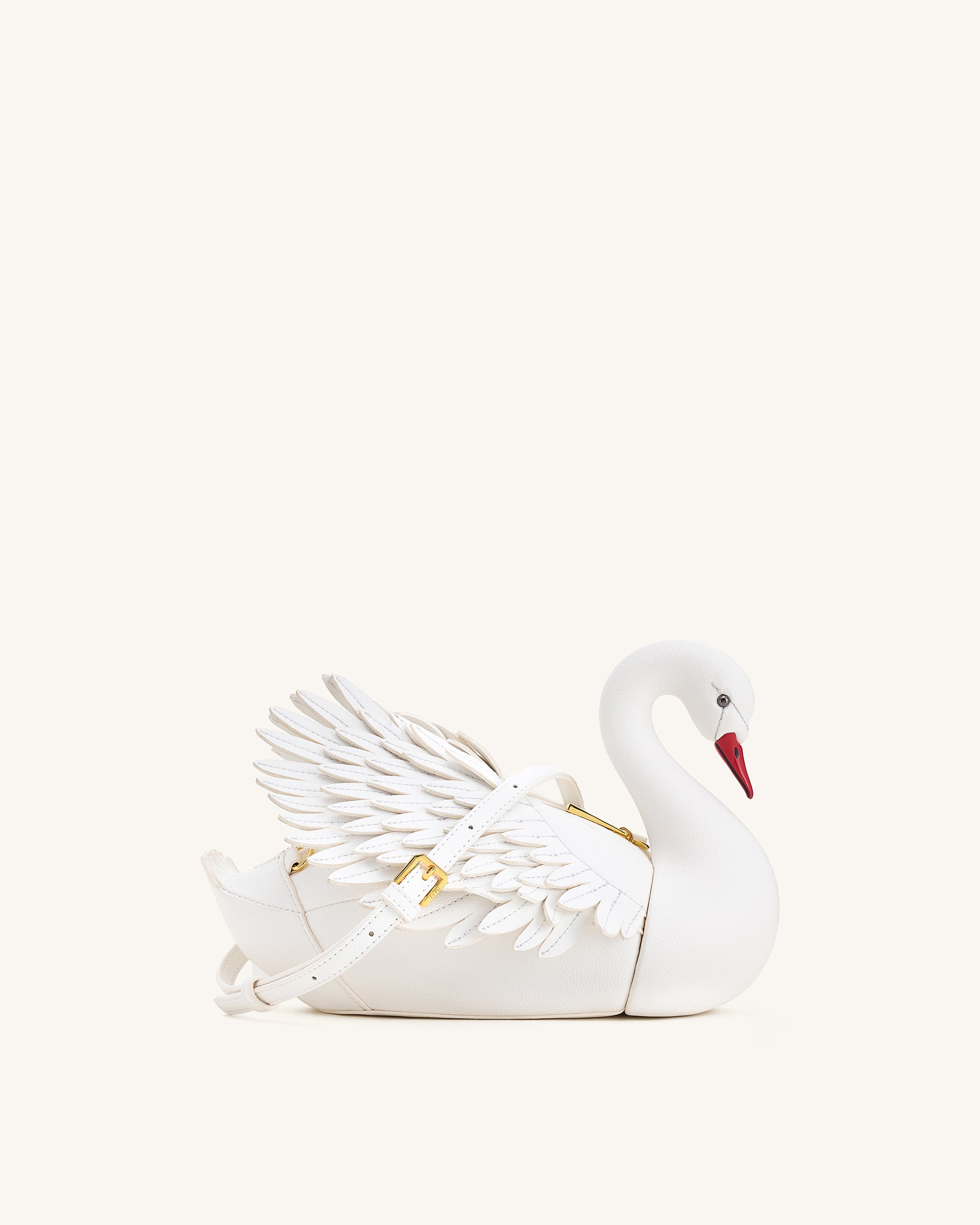 Alani Swan Shaped Crossbody Bag - White