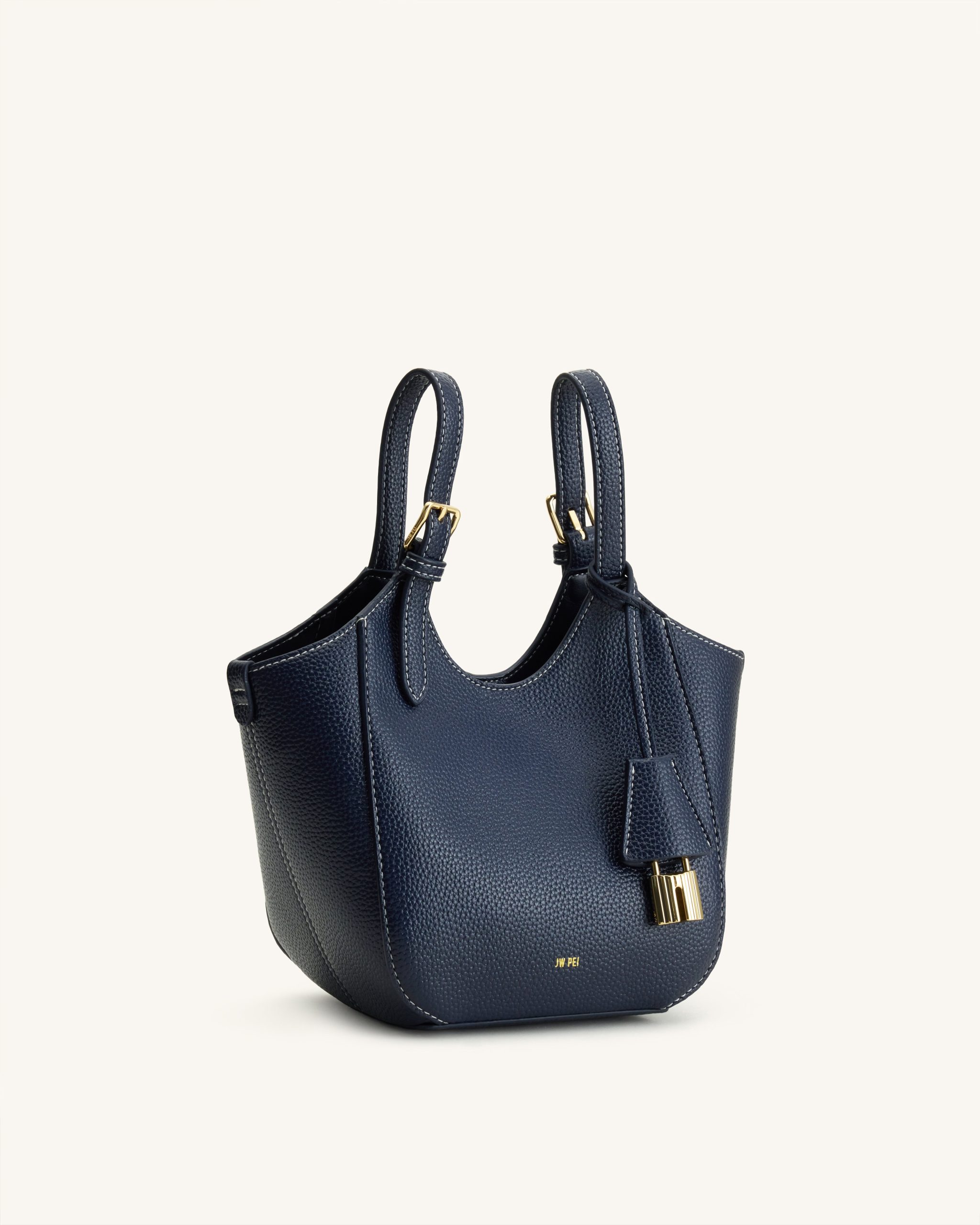 Ines Padlock Tote Bag - Navy - Image 4