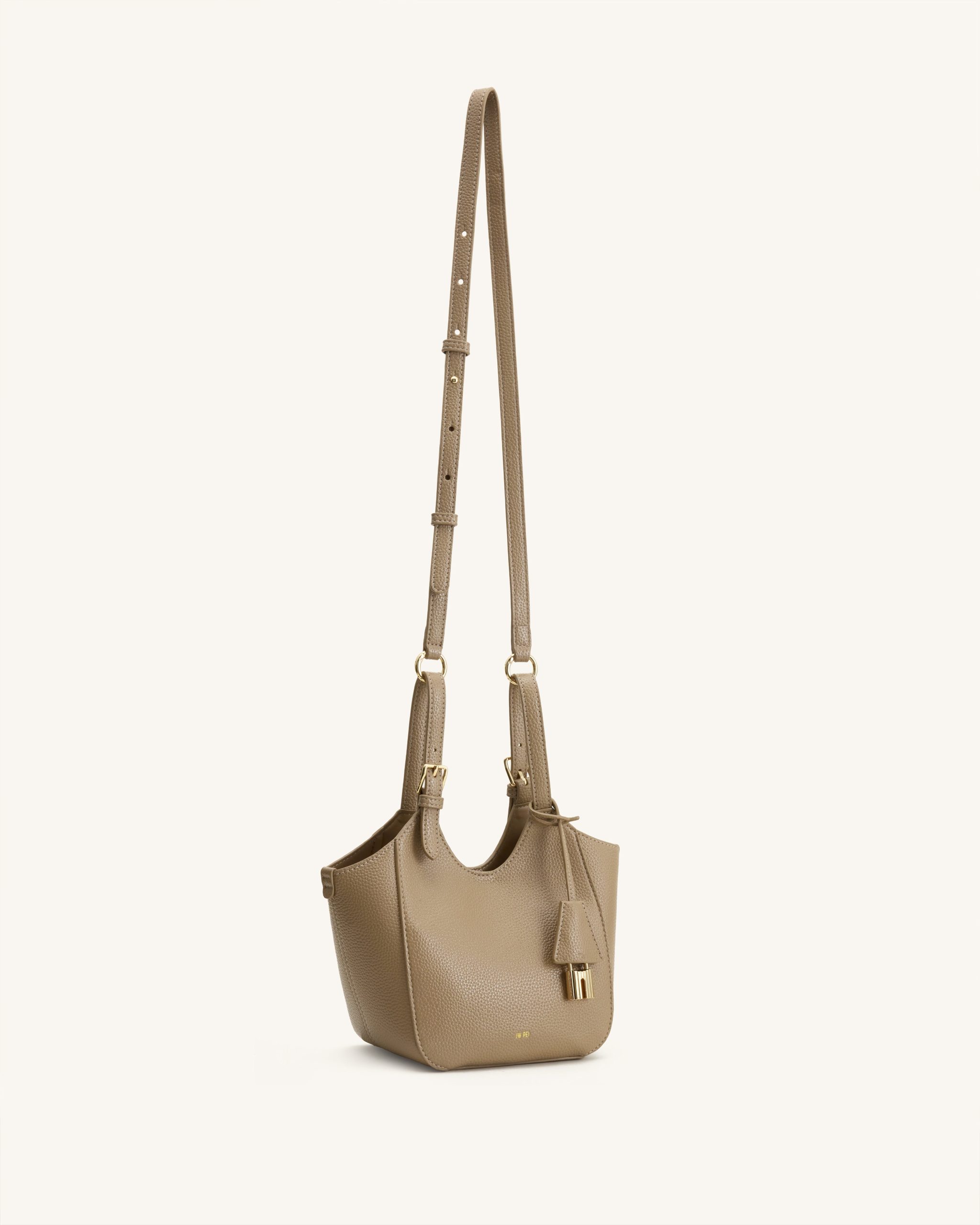 Ines Padlock Tote Bag - Gray Beige - Image 2