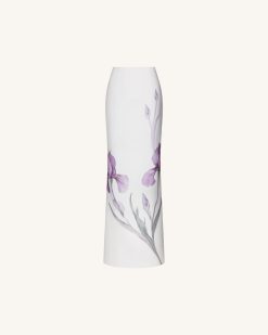 Alternative view of Iris Motif Maxi Skirt - White