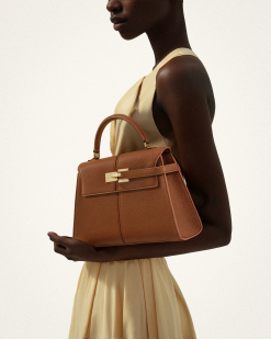 Alternative view of Elise Large Top Handle Bag - Brown
