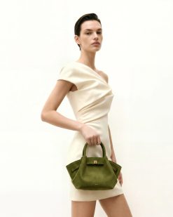 Alternative view of Hana Mini Faux Suede Tote Bag - Dark Olive