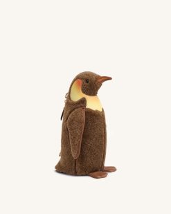 Pia Penguin Faux Fur Crossbody Bag - Brown