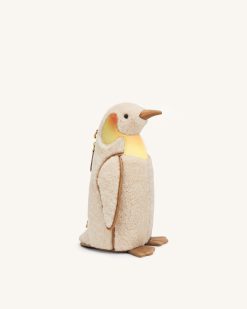 Pia Penguin Faux Fur Crossbody Bag - Off White