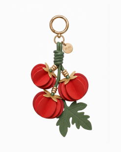Layered Tomato Bag Charm - Red