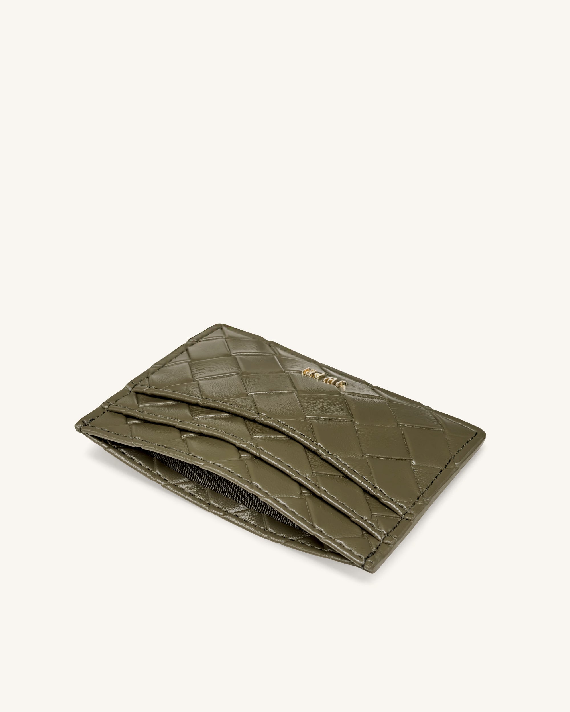 Woven Texture Card Holder - Dark Brown Green - Image 3
