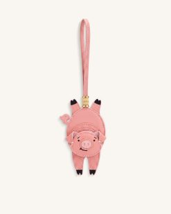 Playful Pig Bag Charm - Pink