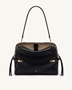 Alternative view of Callie Tusk Detail Shoulder Bag - Black